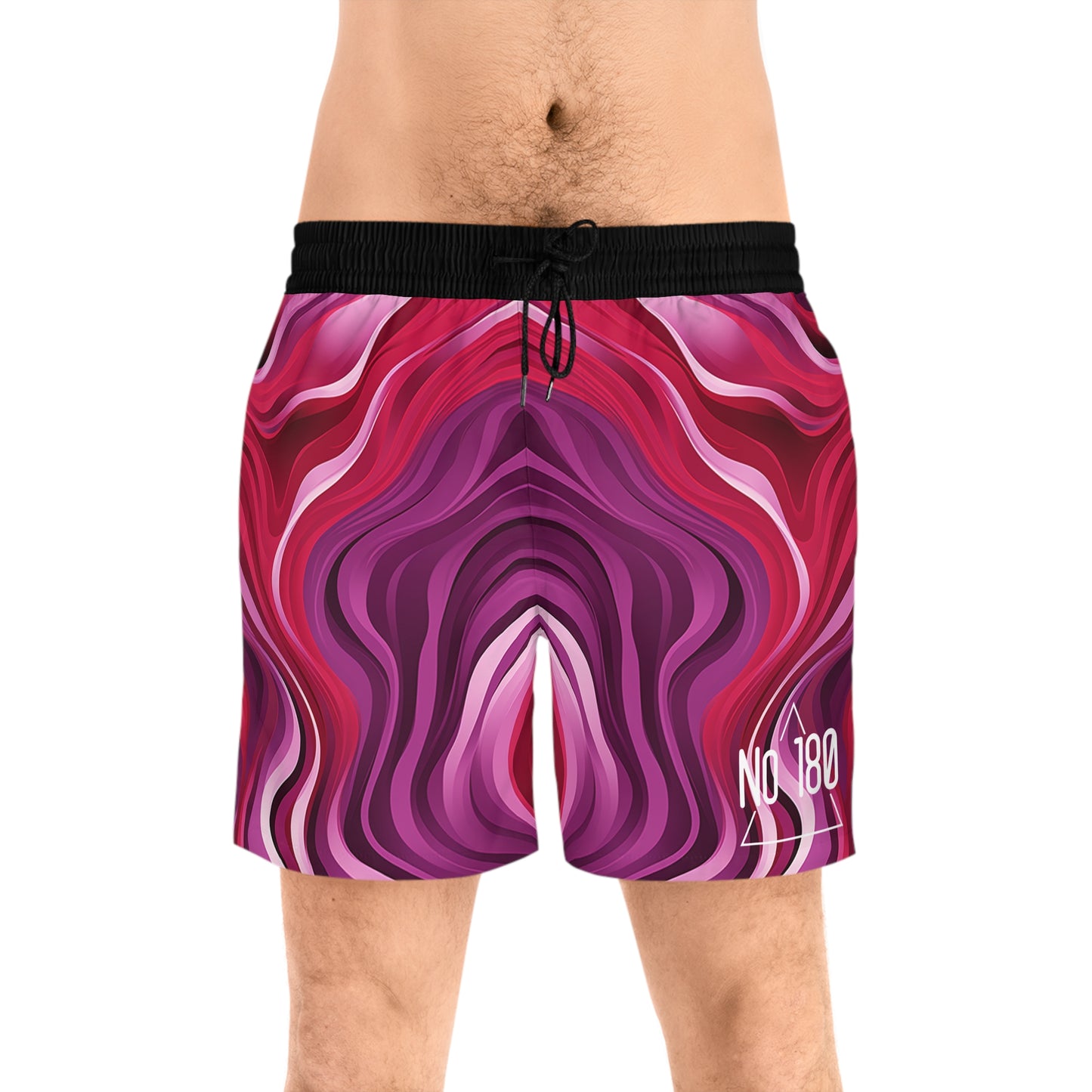Crimson Mirage Men's Mid-Length Swim Shorts (AOP)