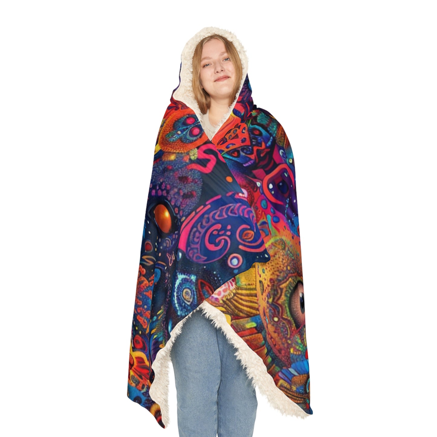 Spirit Circuit Hooded Blanket | Cozy Cuddle Wrap, Perfect for Gift Giving, Home Decor, Festivals, and Relaxation