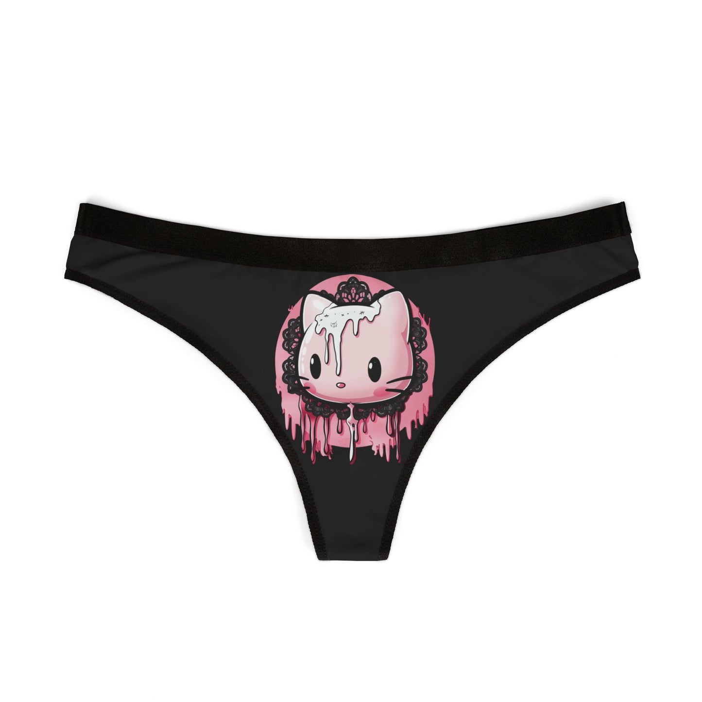 Cream Kitty Thongs
