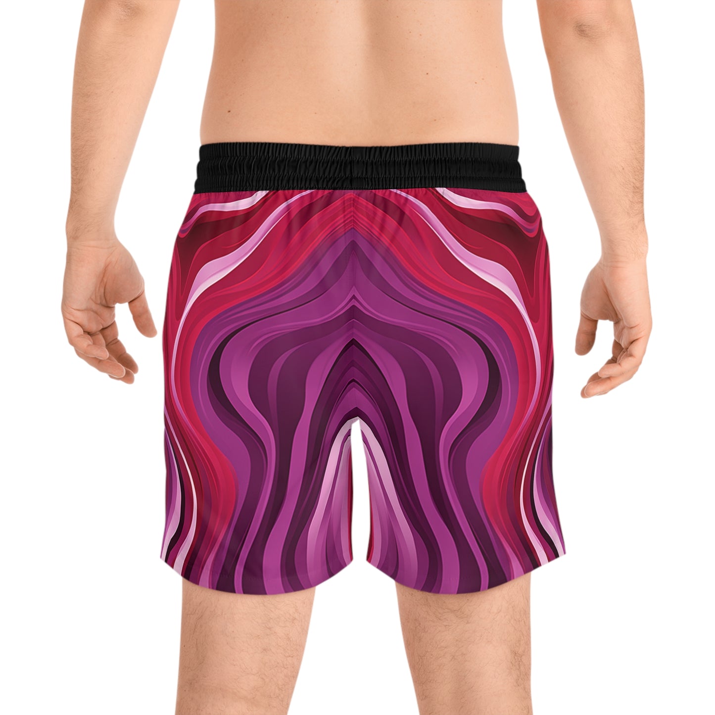 Crimson Mirage Men's Mid-Length Swim Shorts (AOP)