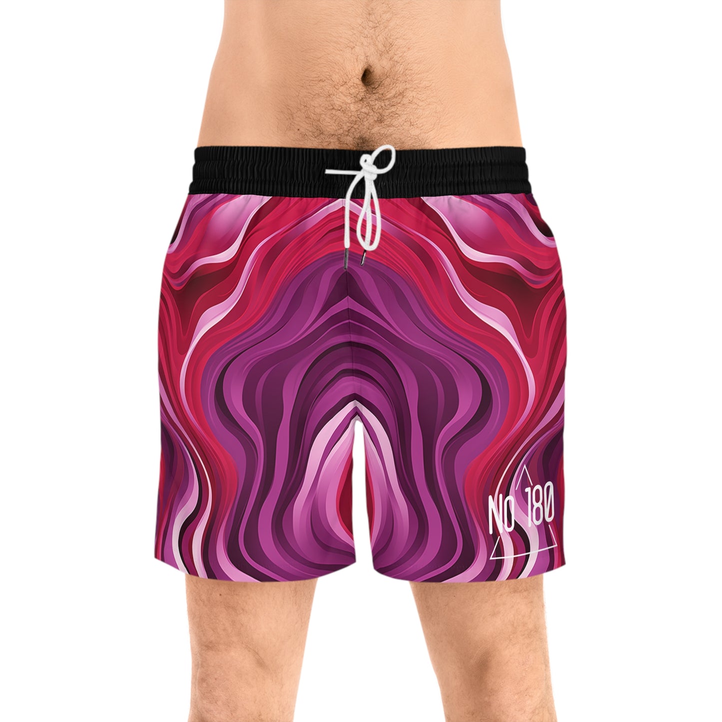 Crimson Mirage Men's Mid-Length Swim Shorts (AOP)
