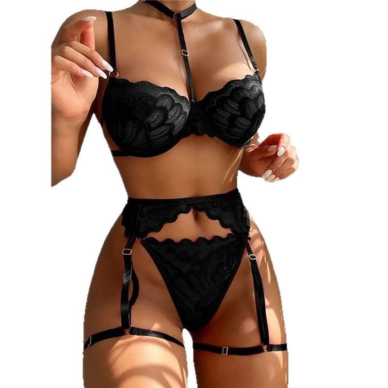 Crimson Allure Lace Bodysuit