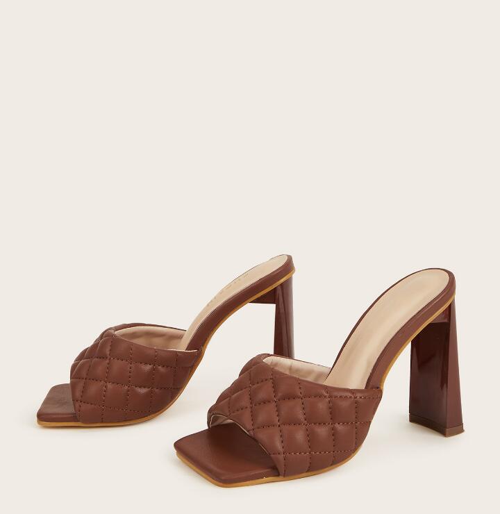 Form Square-Toe Heeled Mules