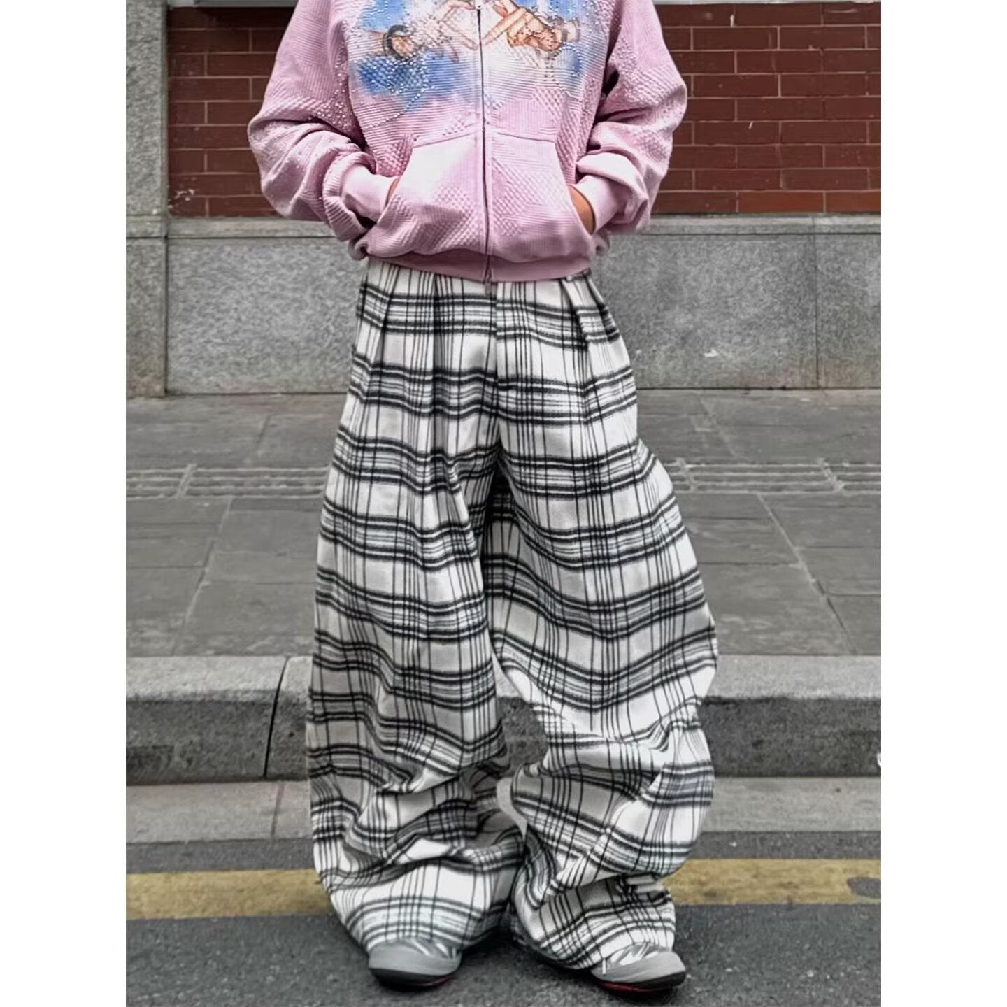 Monochrome Check Lounge Pants