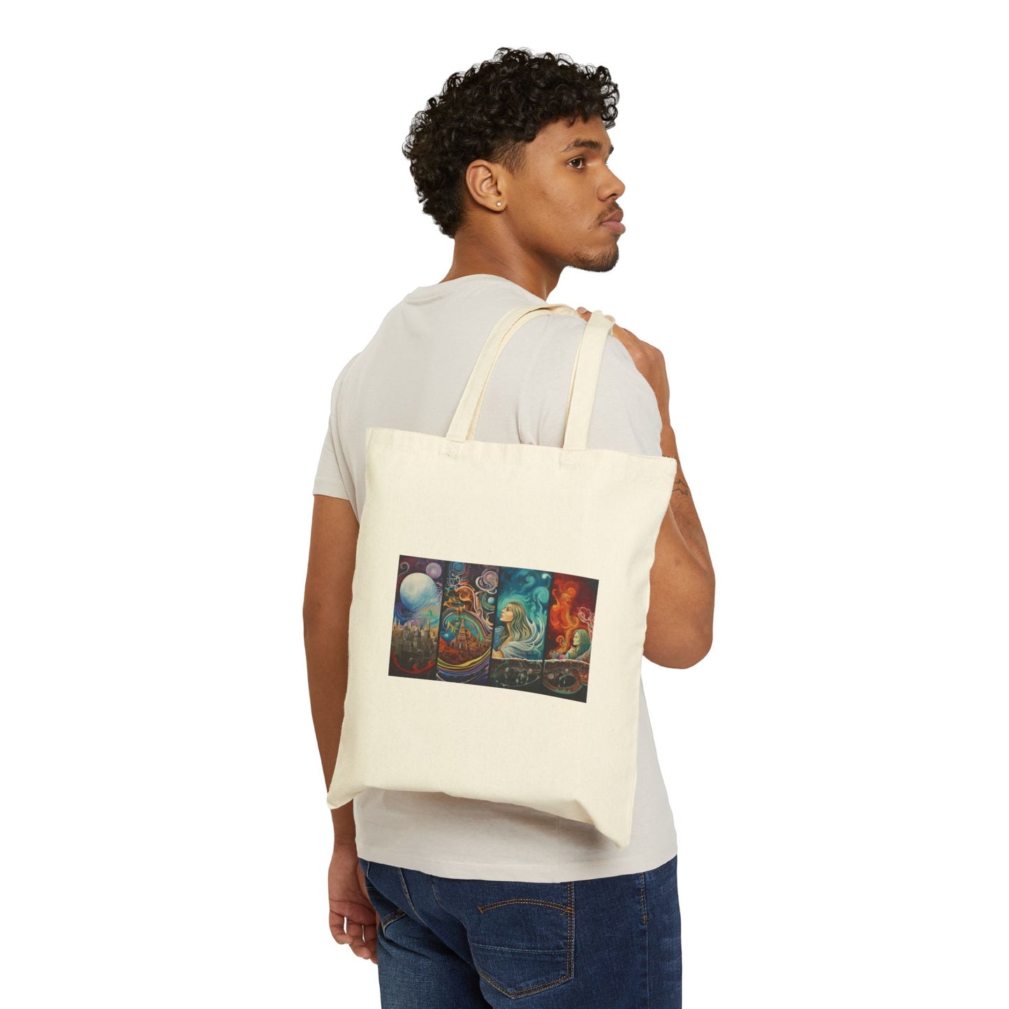 Neptune's Embrace Cotton Canvas Tote Bag