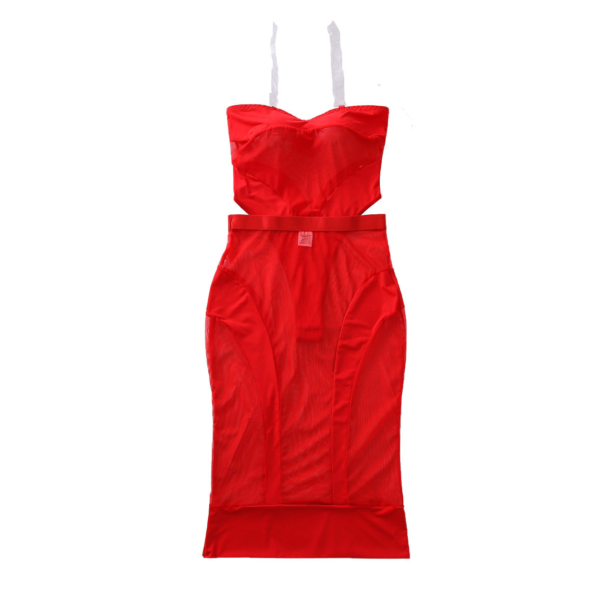 Veil Panel Bodycon Dress