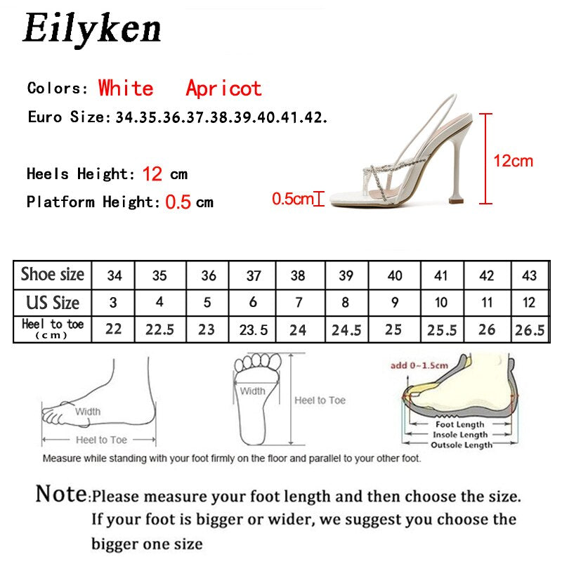 Facet Crystal Back-Strap Heels