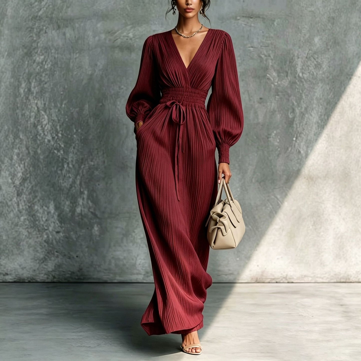 Serene Cinch Midi Dress