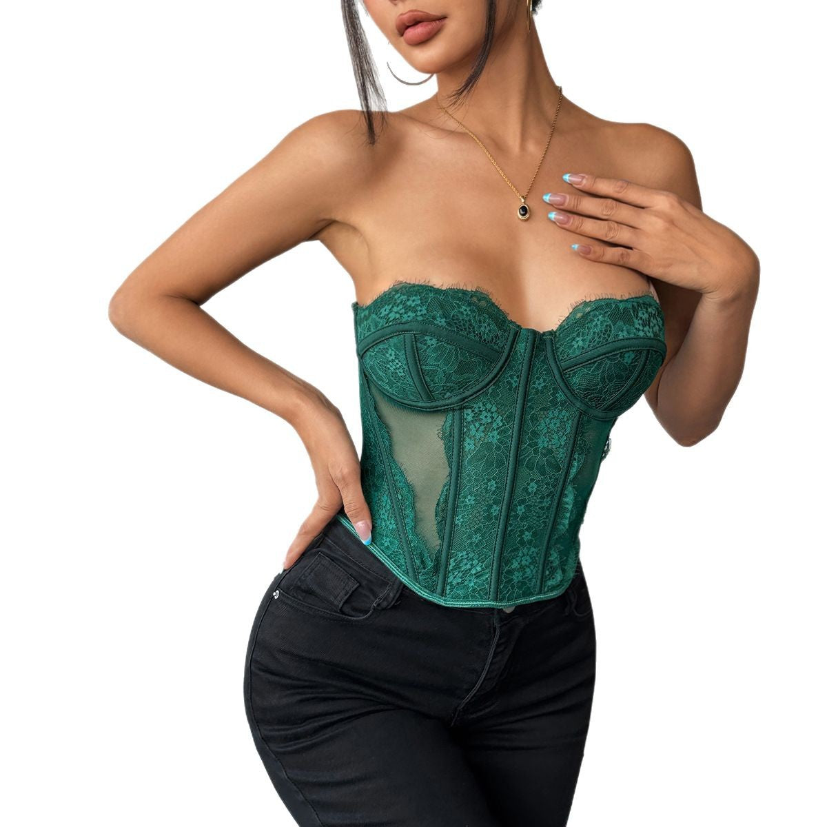 Jade Bloom Corset