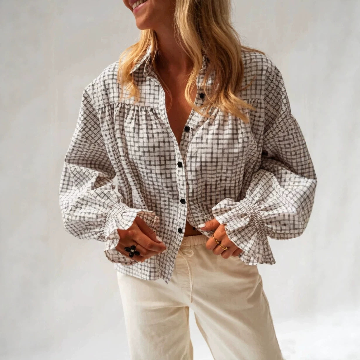 Highland Plaid Blouse