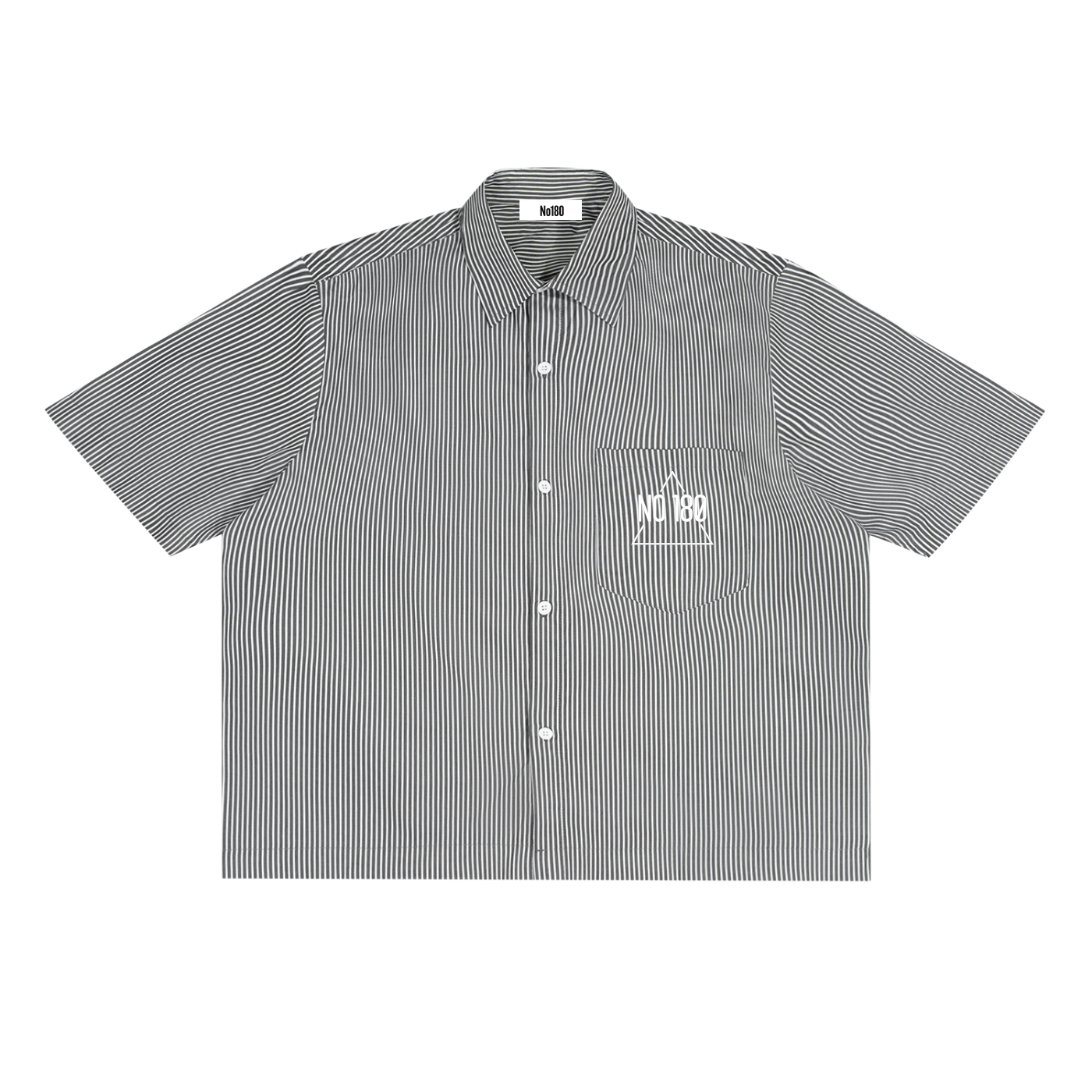 No 180 Signal Stripe Boxy Shirt