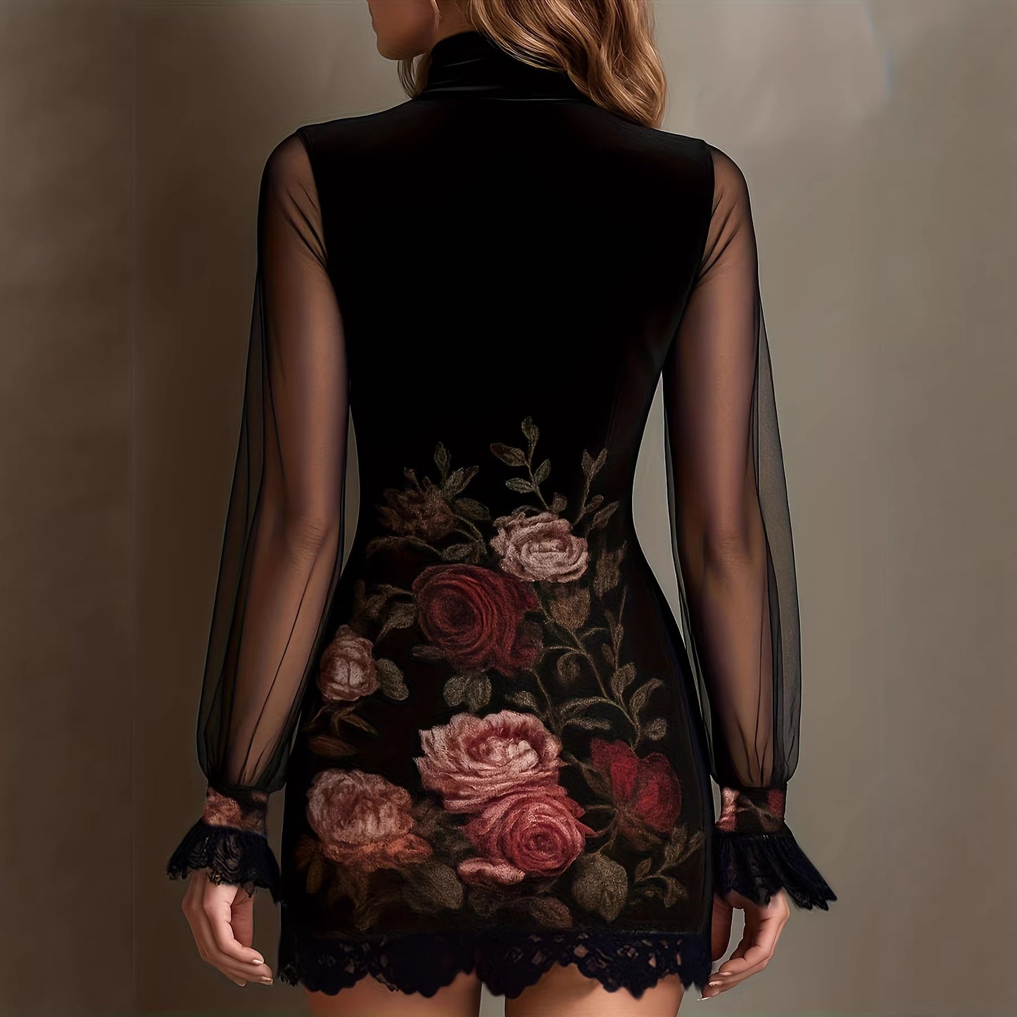 Tapestry Tulle Mini Dress