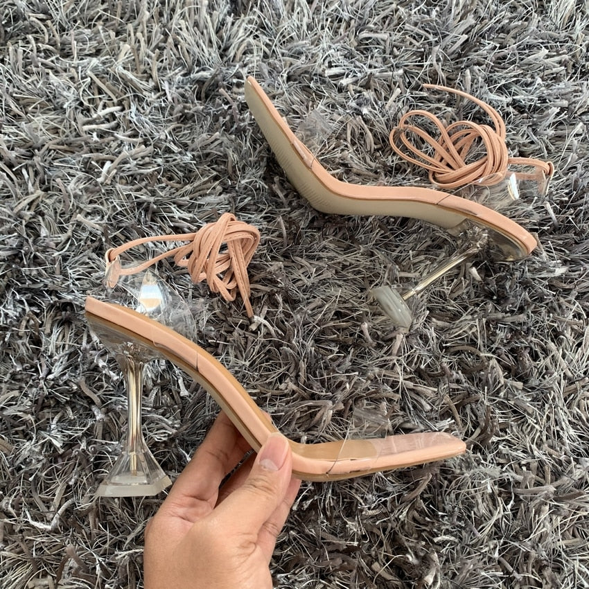 Aster Cross-Strap Stiletto Heels
