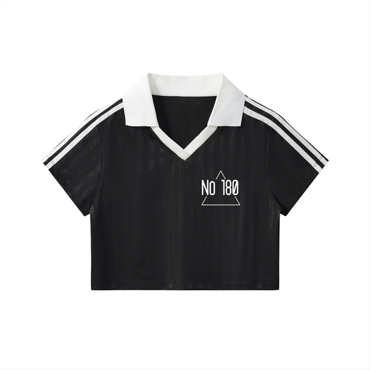 No 180 Contrast Collar Cropped Jersey