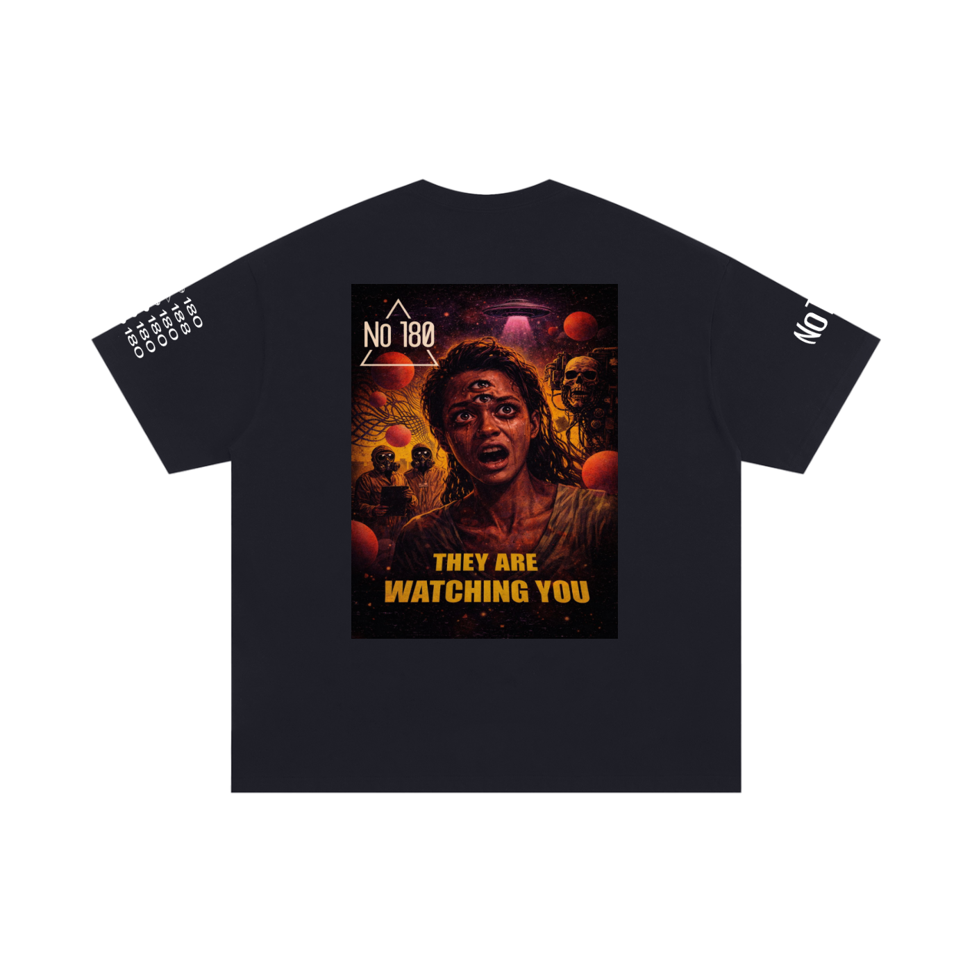 No 180  They Are Watching Oversized Tee