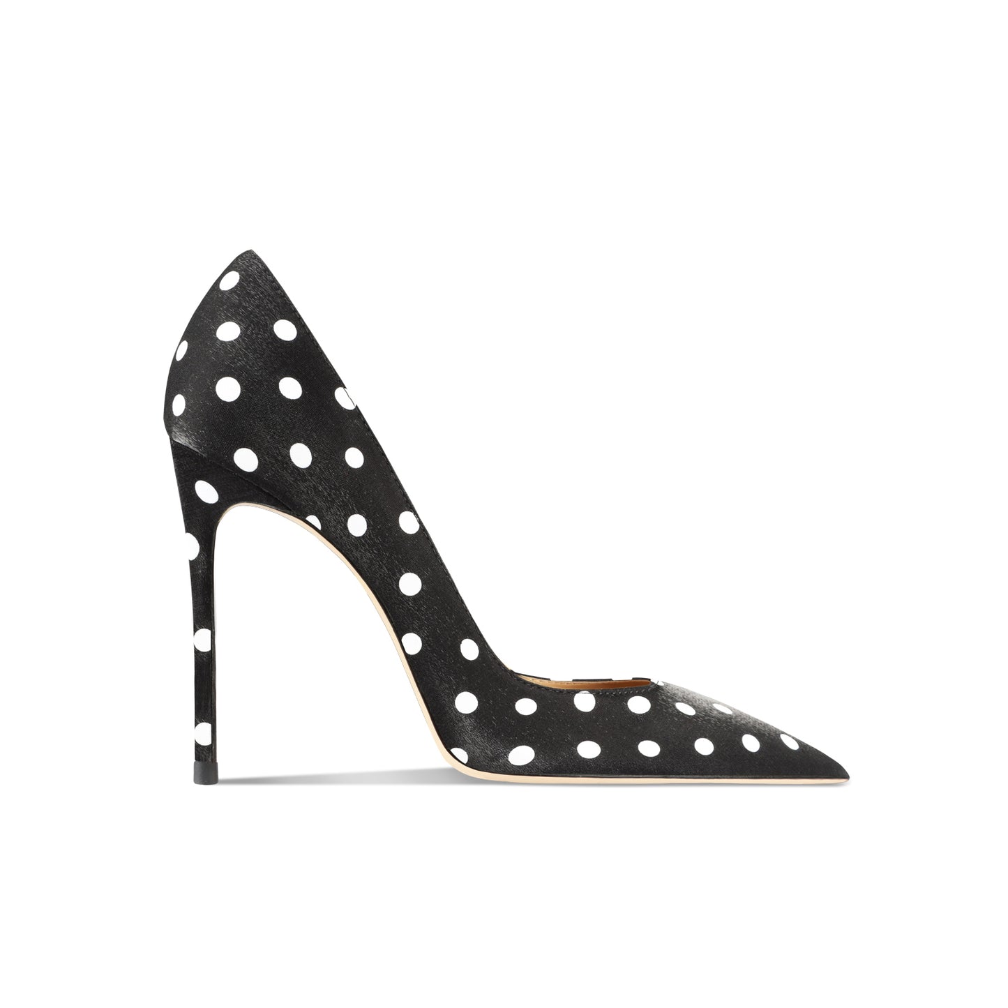 Dotline Satin Stiletto Pumps