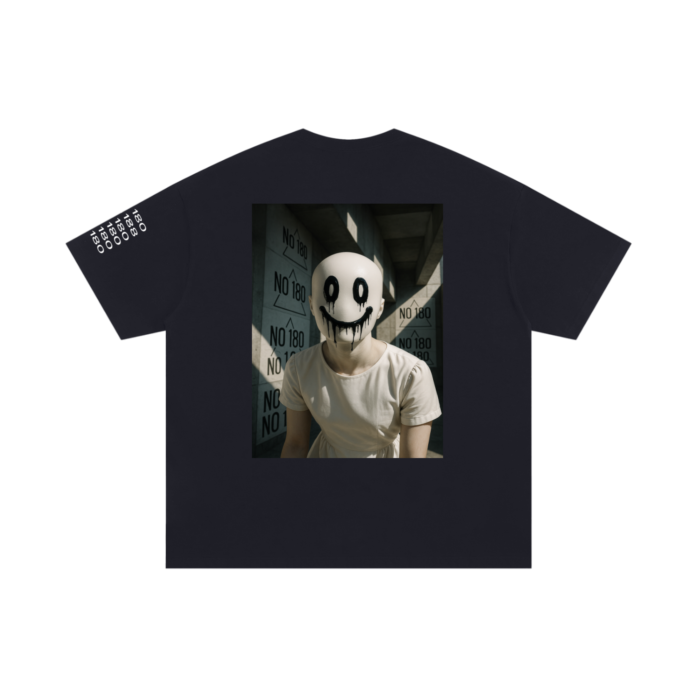 No 180 Shadow Smile Oversized Tee