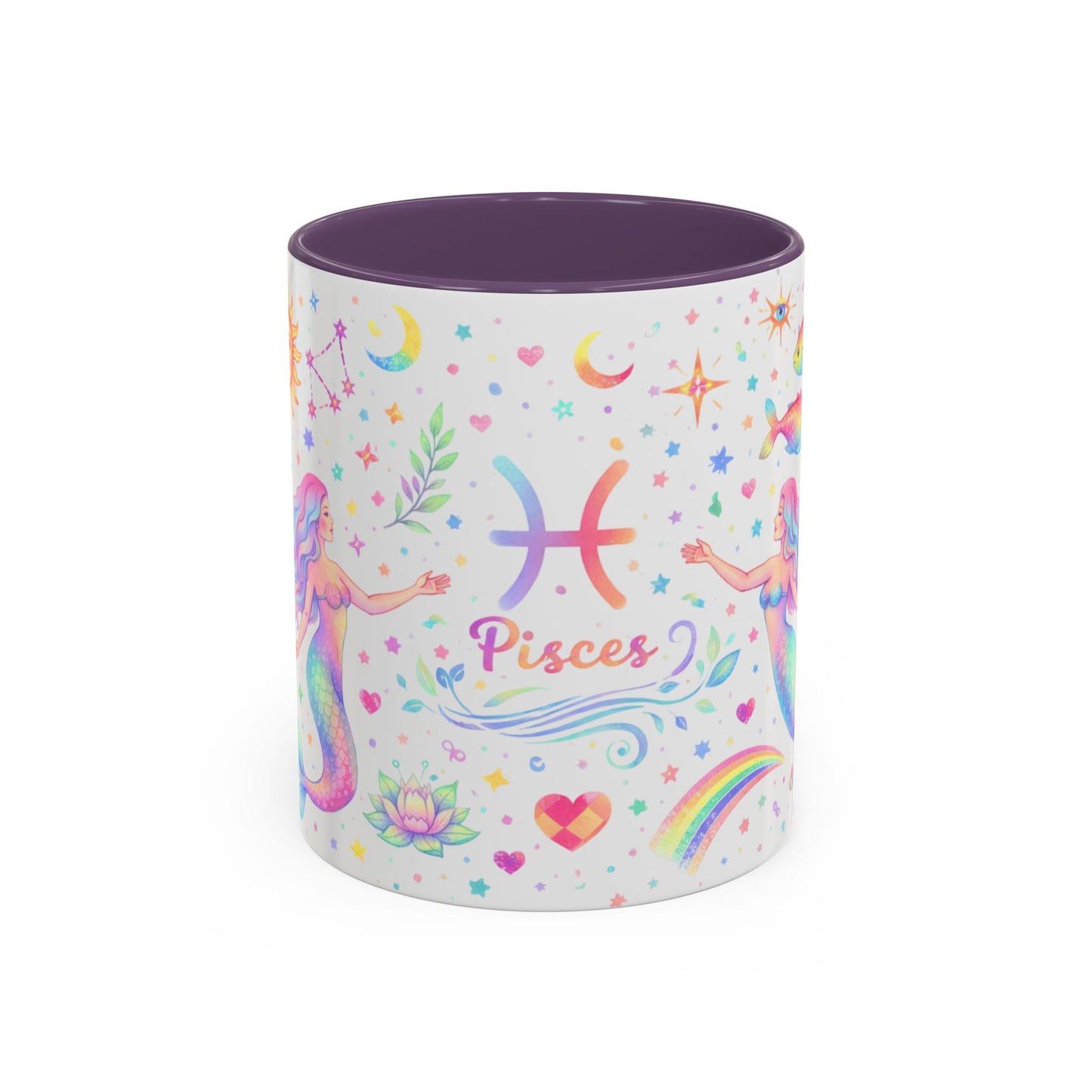 Pisces Mermaid Accent Coffee Mug