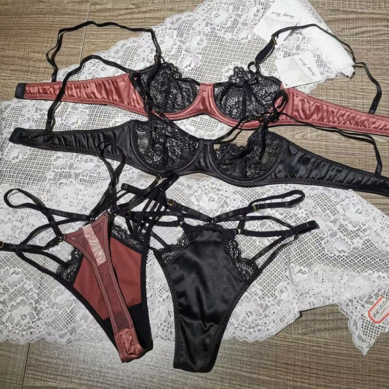 Crystal Detail Lace Set