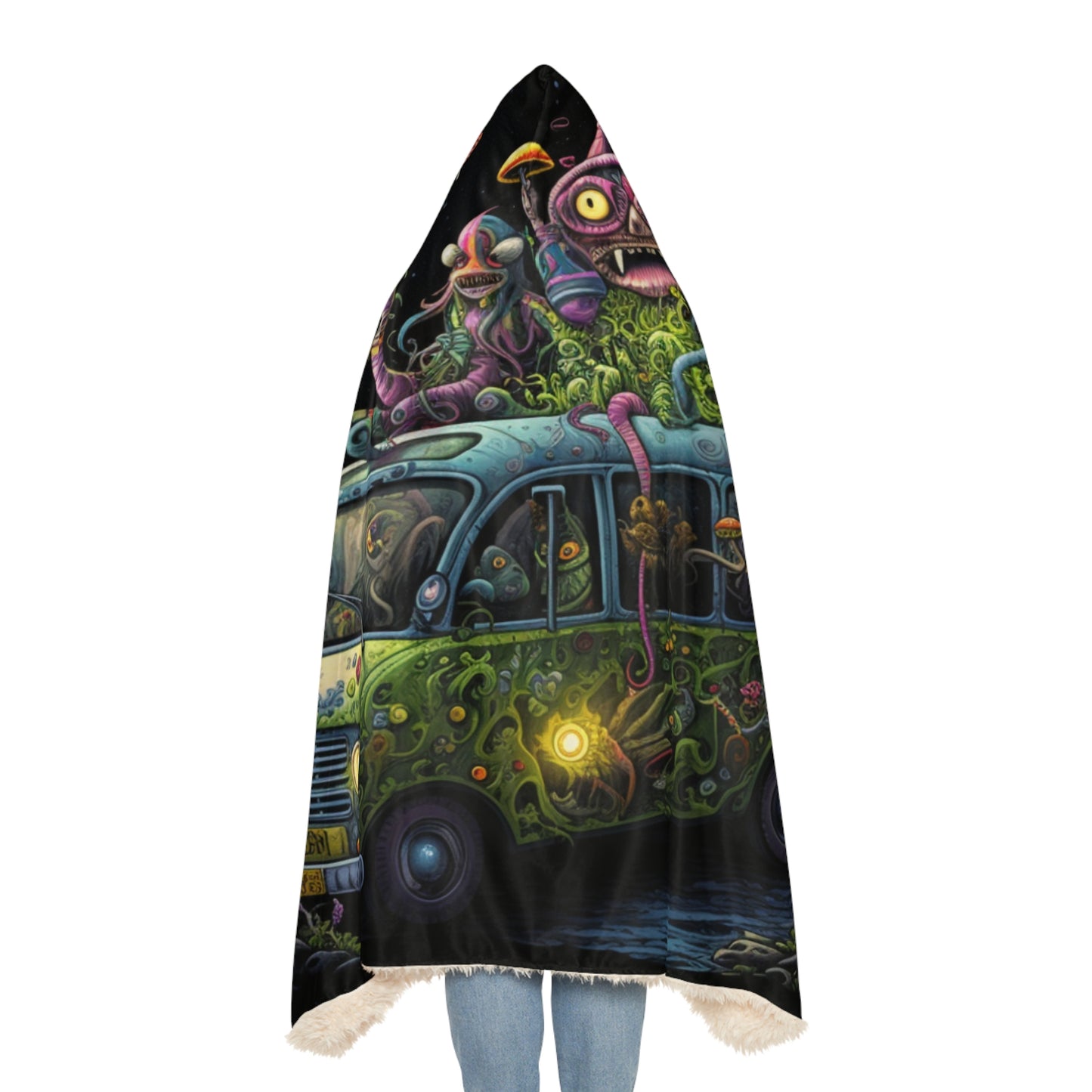 Mycobloom | Snuggle Blanket with Magical Forest Design, Festival Decor,