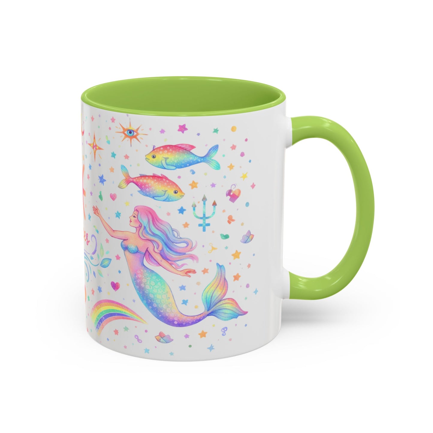 Pisces Mermaid Accent Coffee Mug