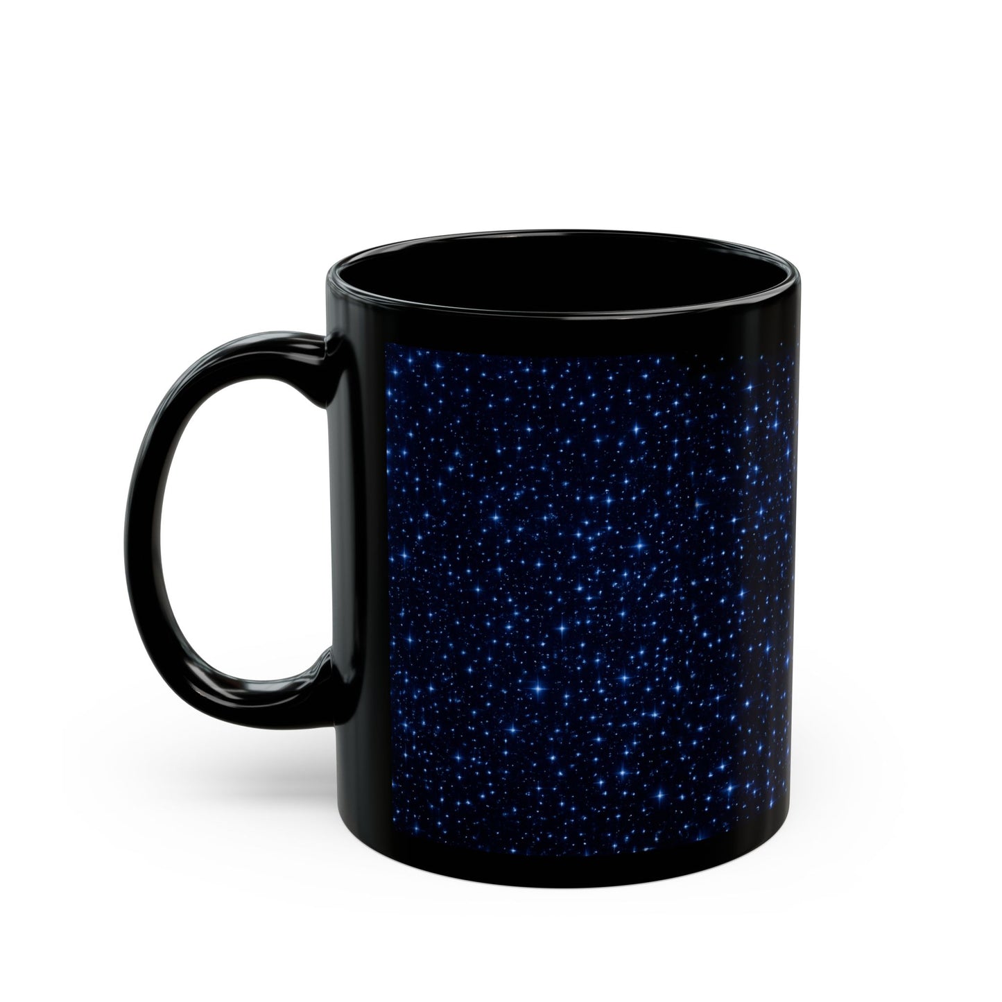 Aquarius Water Bearer Mug | Zodiac Constellation Black Ceramic