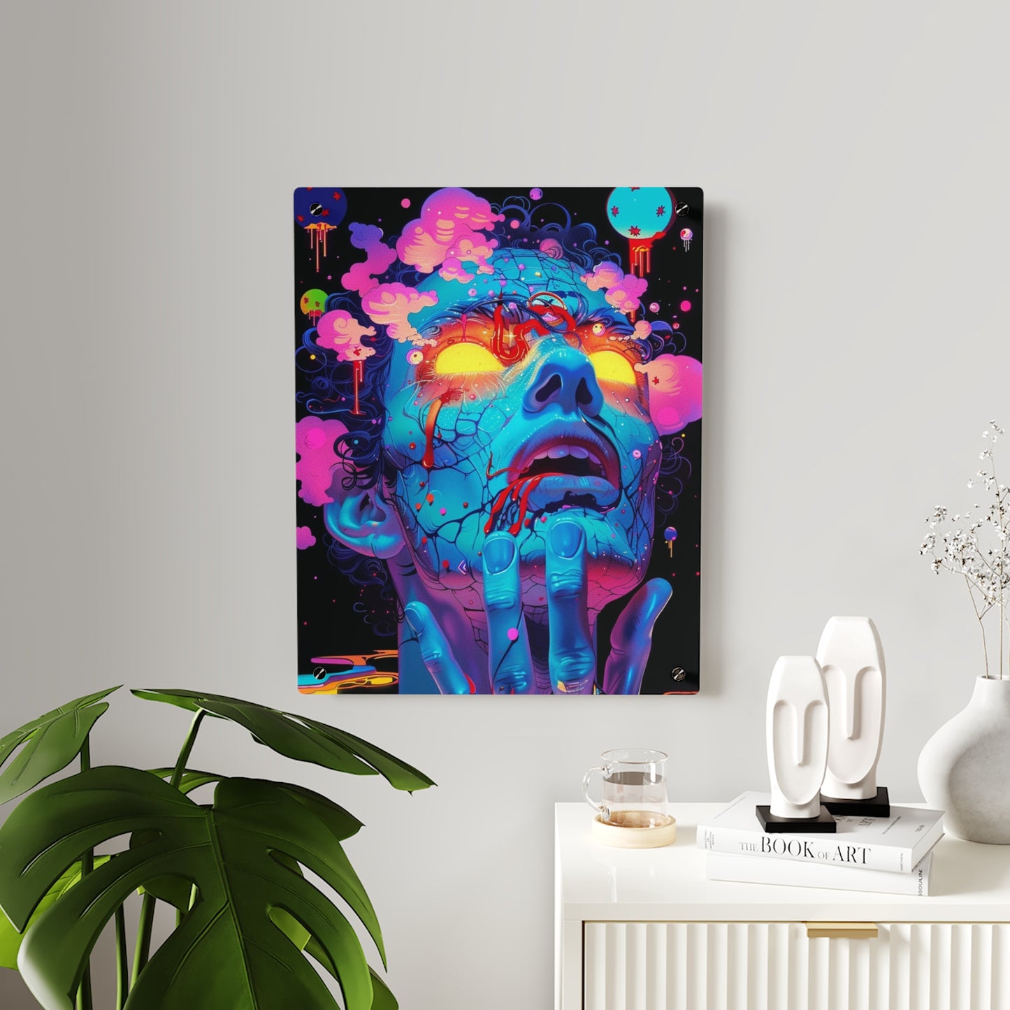 Vexalune | Vibrant Acrylic Wall Art Panels, Stunning Home Decor, Unique Wall Art for Gift, Contemporary Art Display, Psychedelic Artwork