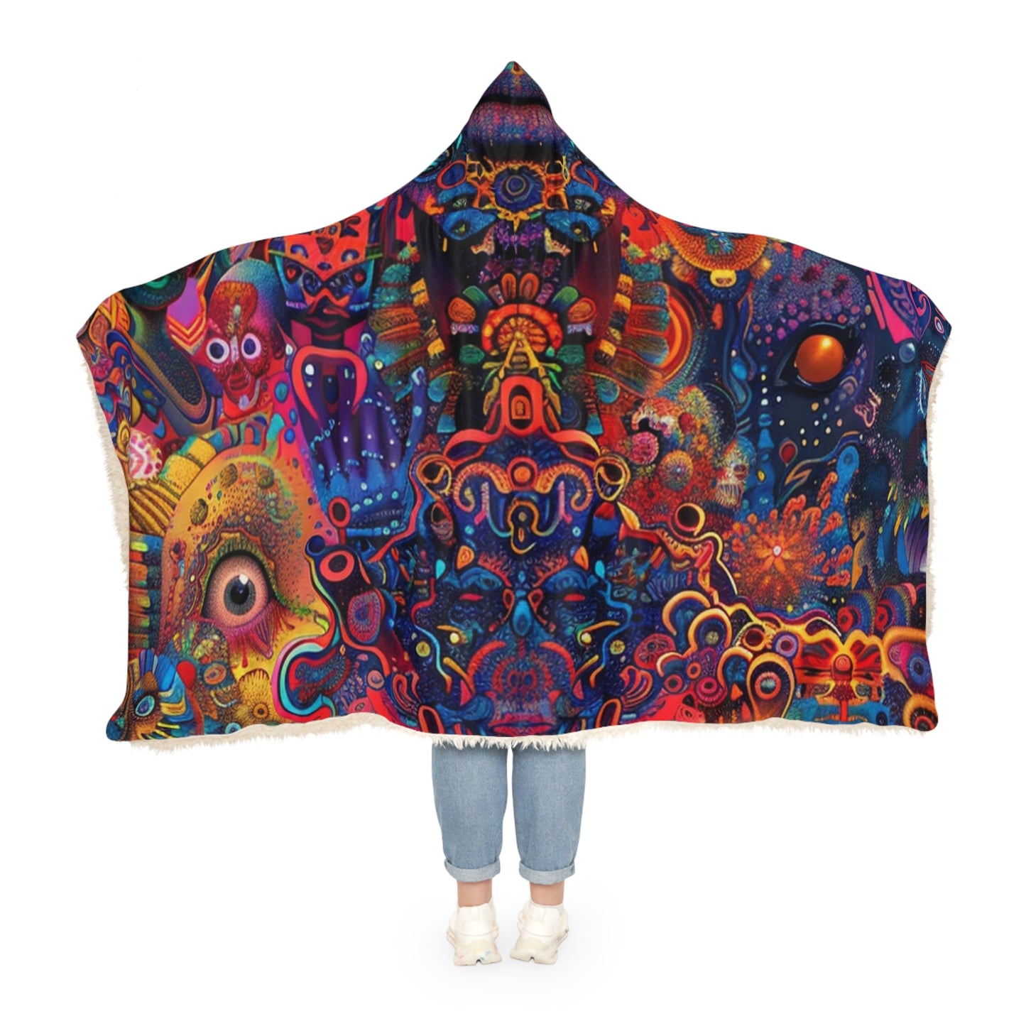Spirit Circuit Hooded Blanket | Cozy Cuddle Wrap, Perfect for Gift Giving, Home Decor, Festivals, and Relaxation