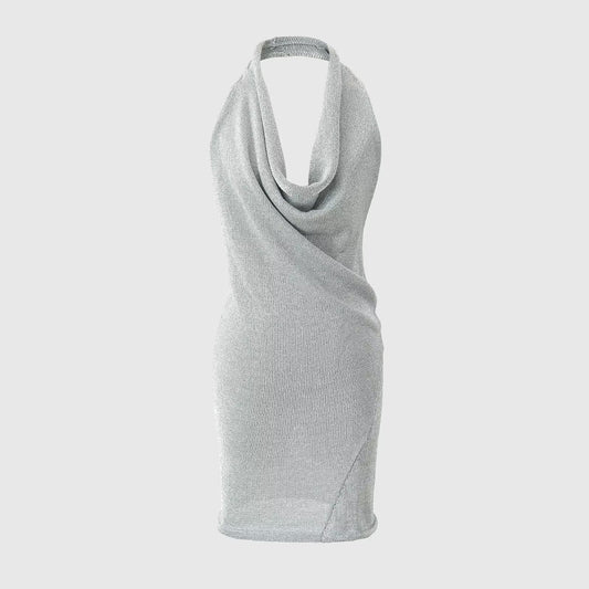 Luna Shimmer Halter Dress