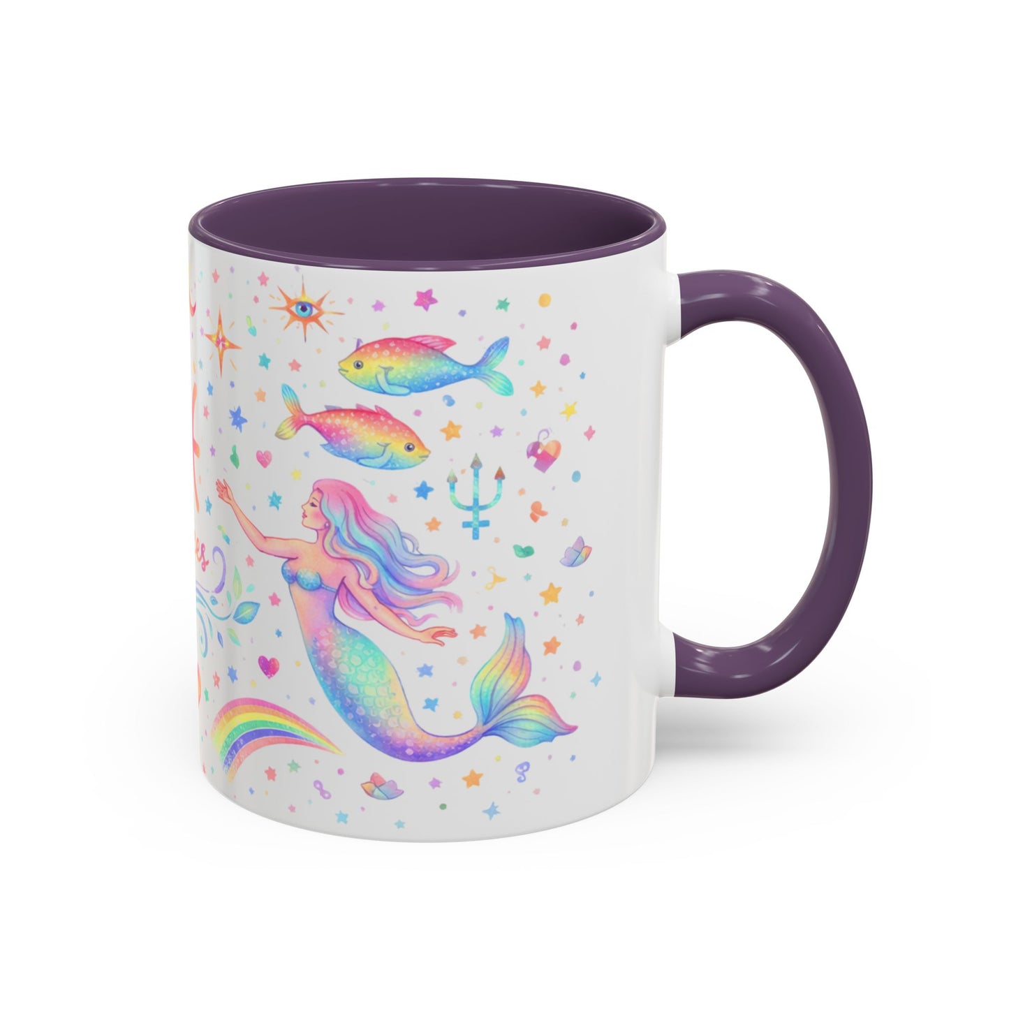 Pisces Mermaid Accent Coffee Mug