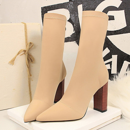 Second-Skin Block-Heel Boots