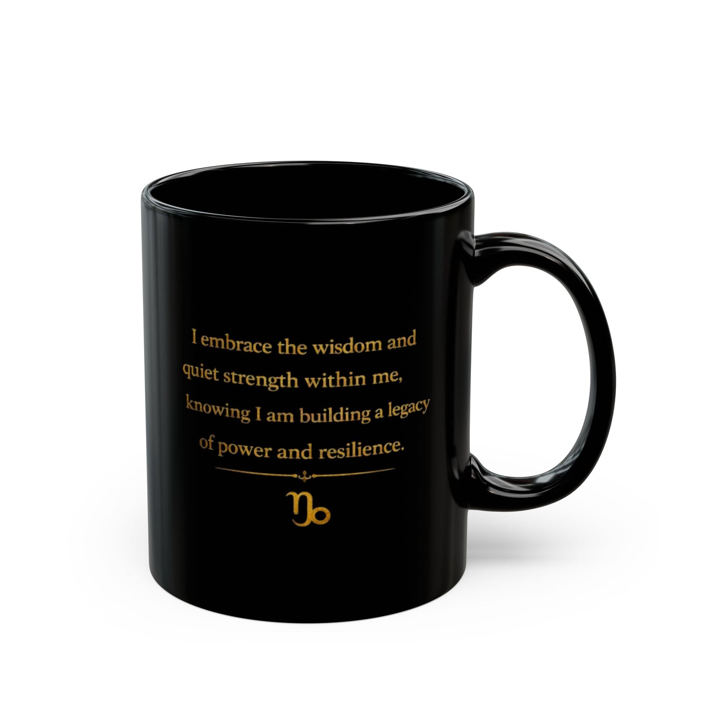 Capricorn Tarot Card Mug | Black Zodiac Astrology Coffee Cup