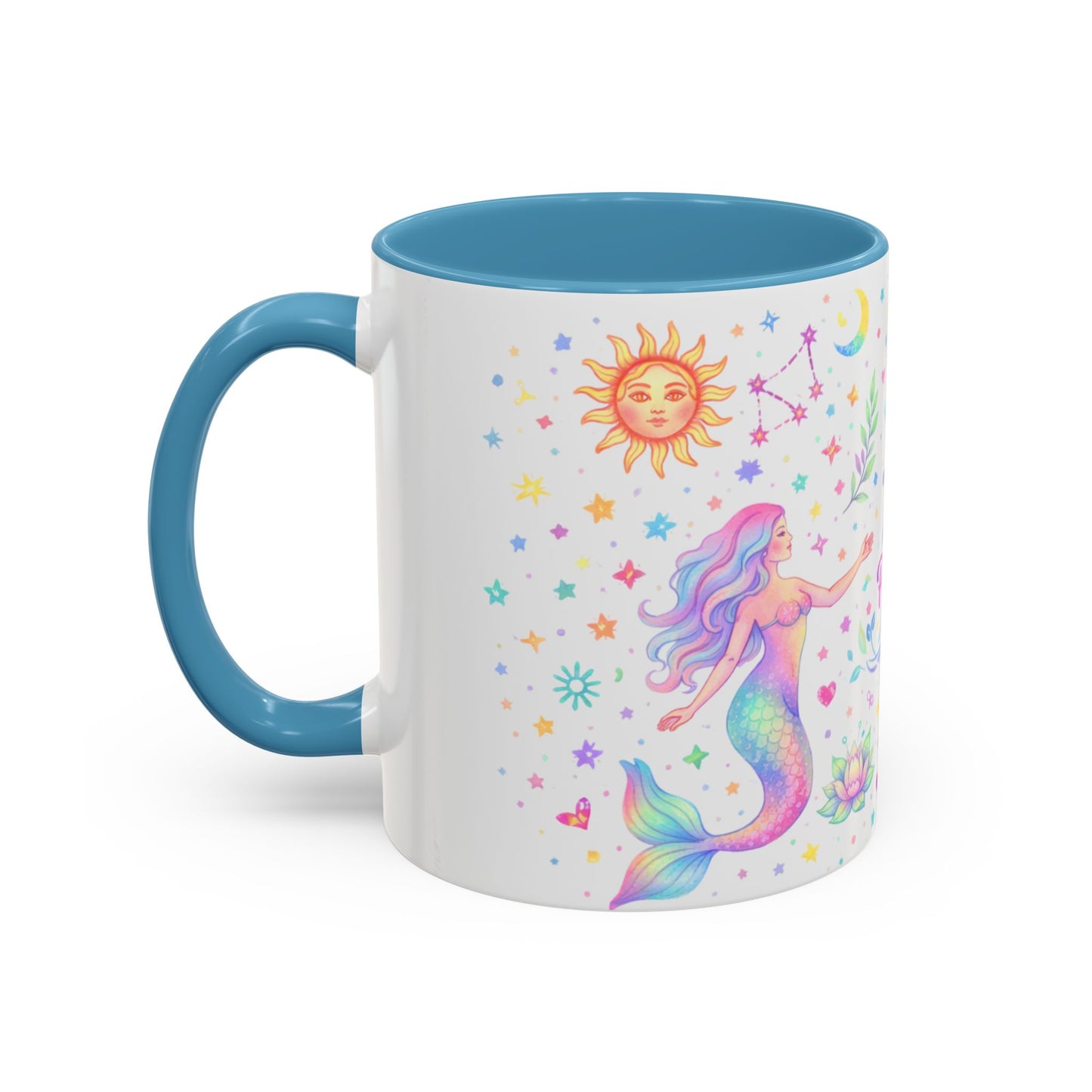 Pisces Mermaid Accent Coffee Mug