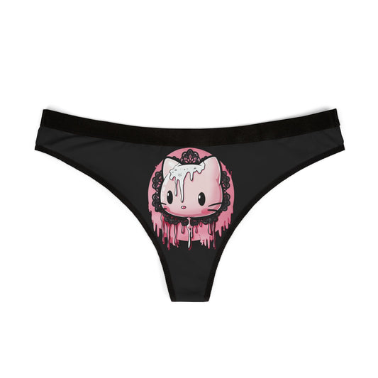 Cream Kitty Thongs