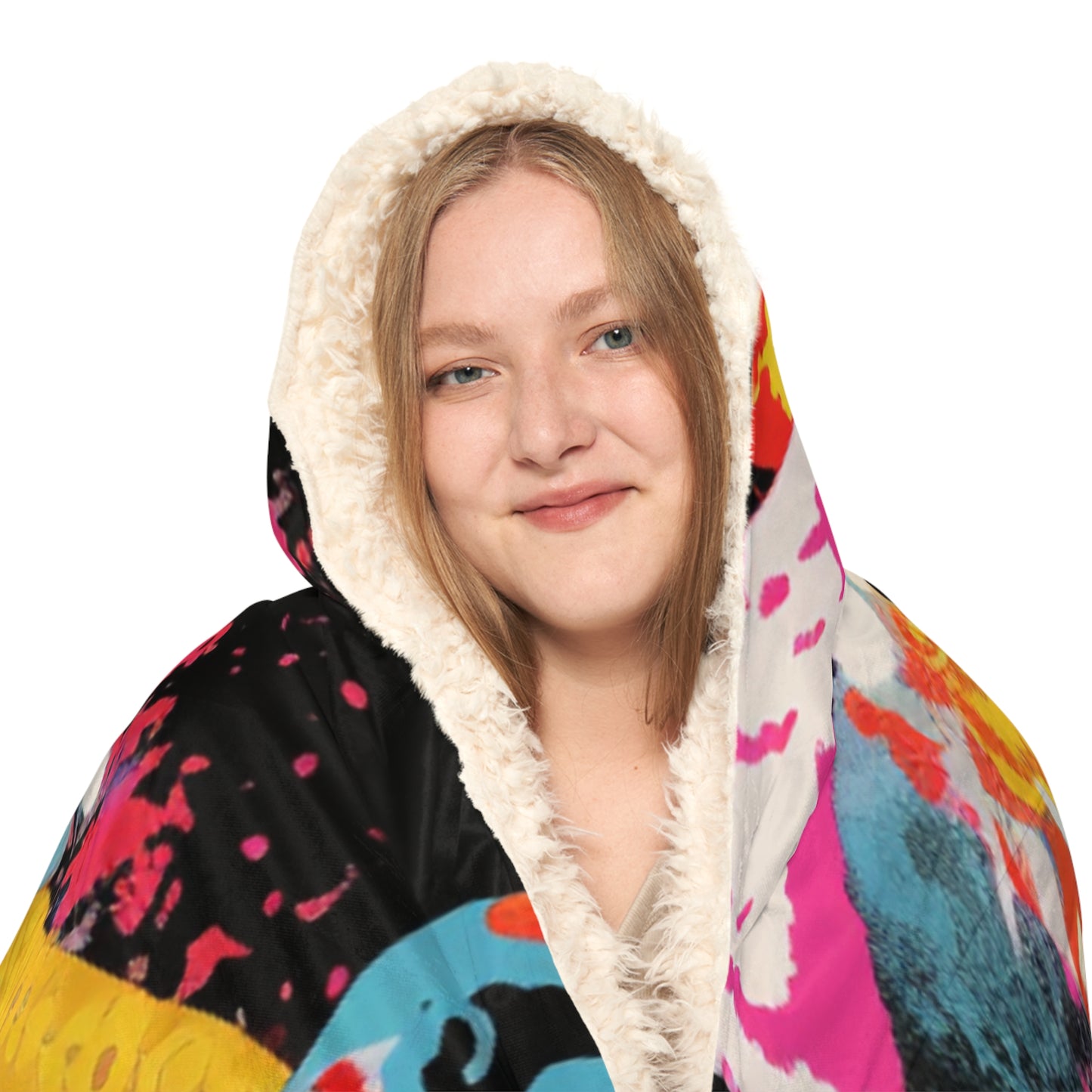Retroverse Goddess | Snuggle Blanket with Celestial Cyberspace, Festival Decor