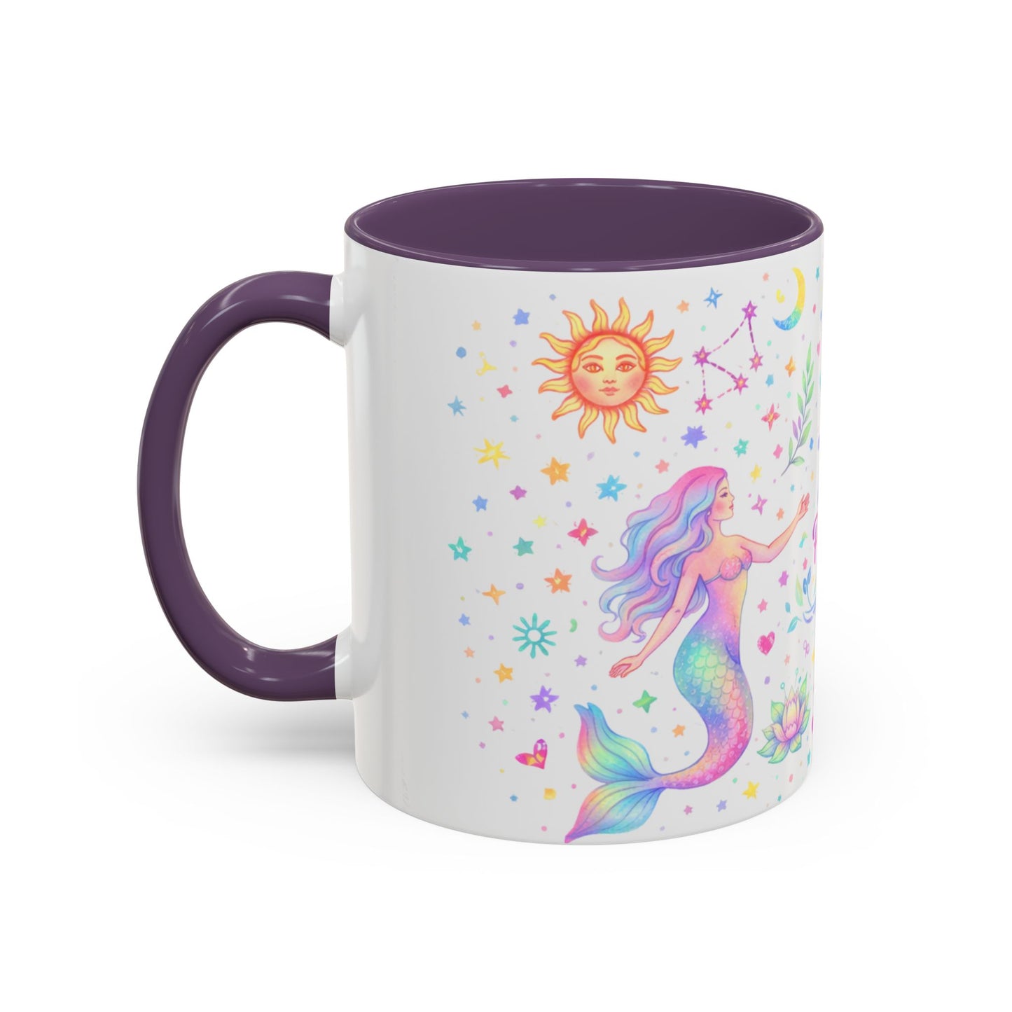 Pisces Mermaid Accent Coffee Mug