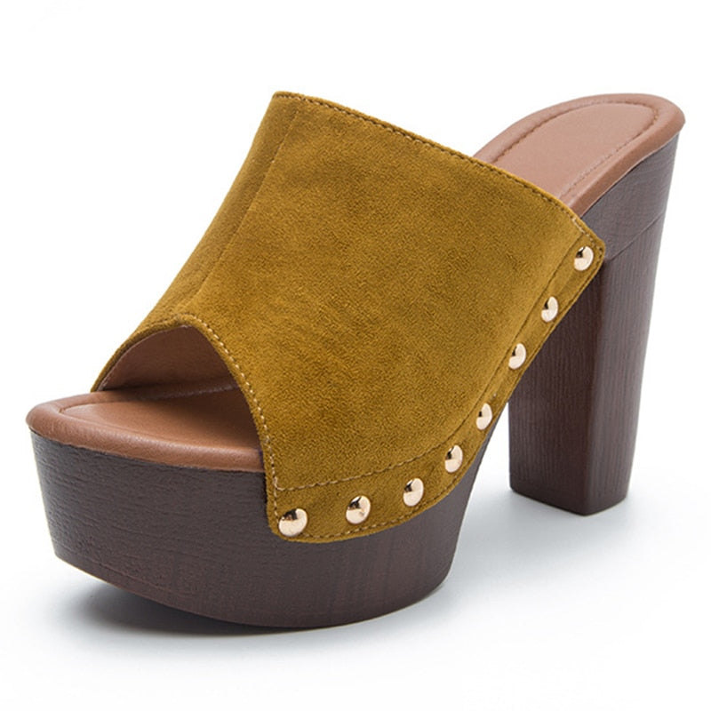 Hardware Platform Heeled Mules