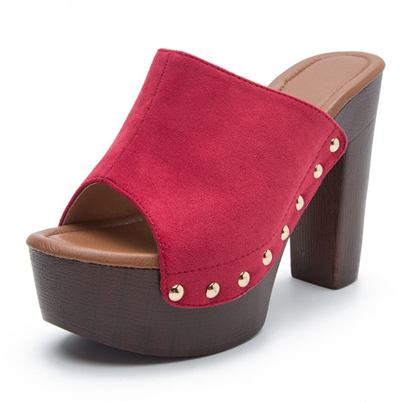 Hardware Platform Heeled Mules