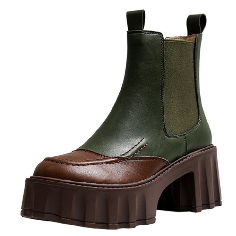 Forge Leather Platform Boots