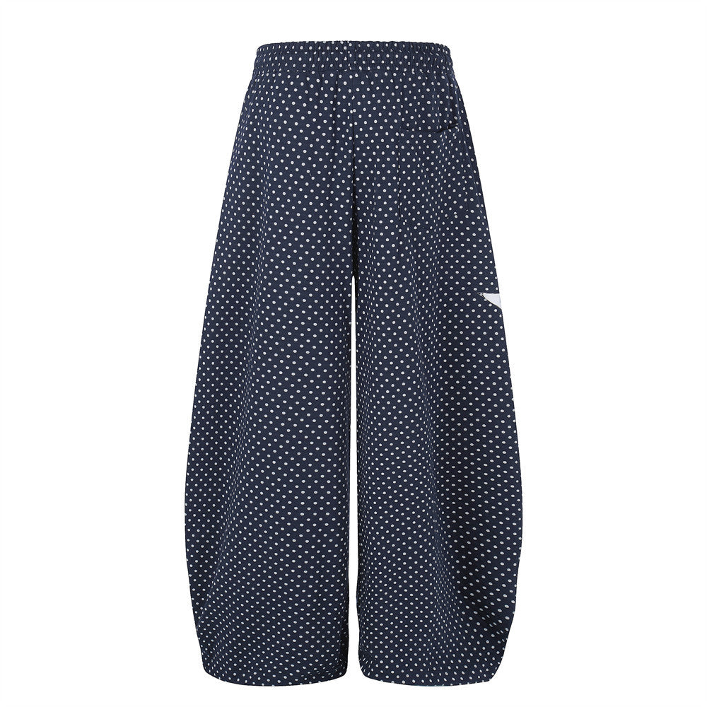 Drift Pattern Wide-Leg Pants