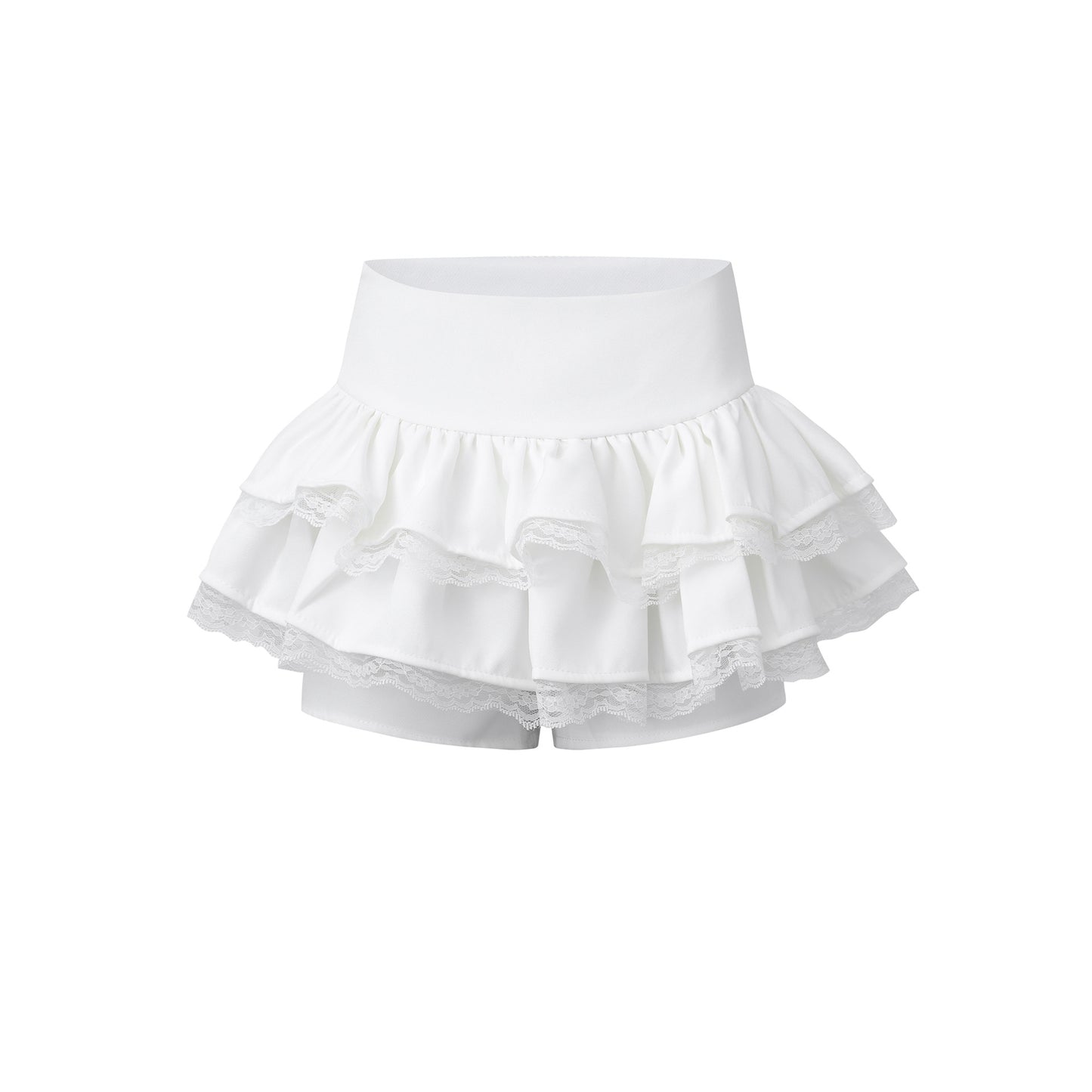 Ivory Ruffle Mini Skirt