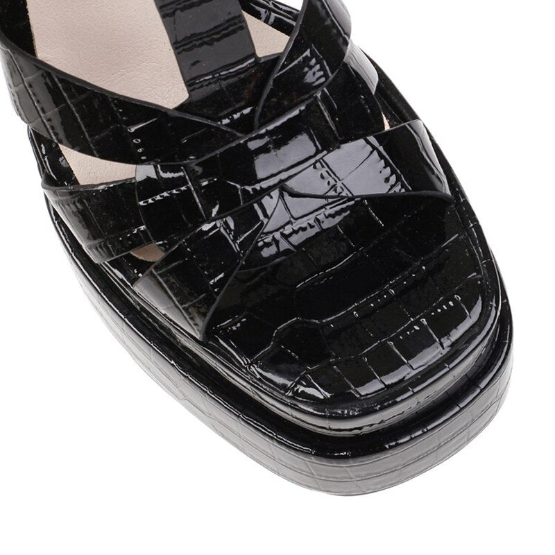 Overtake Chunky Platform Heels