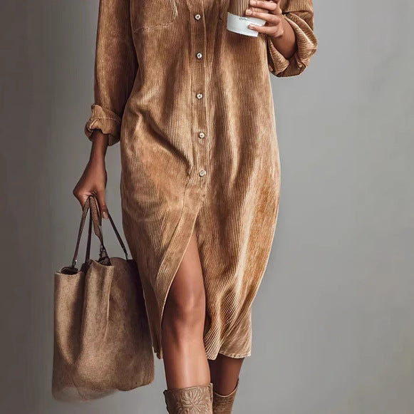 Heritage Corduroy Shirt Dress