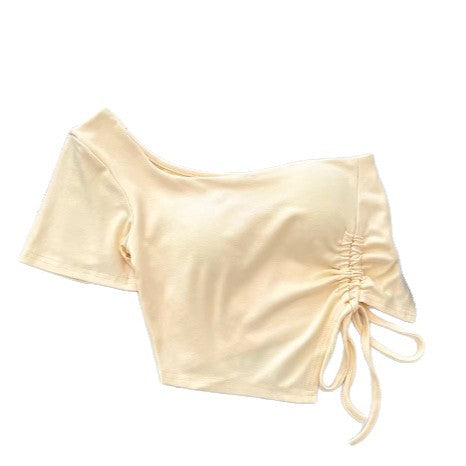 Draped Edge Crop Top