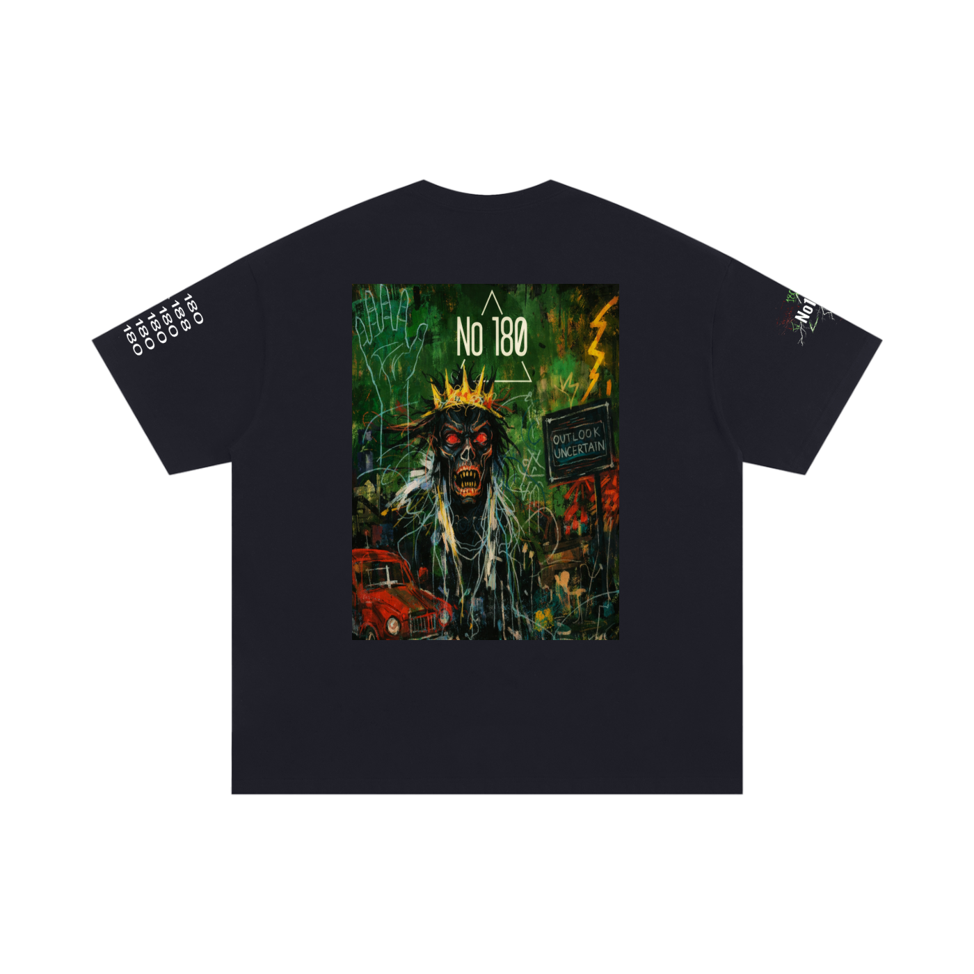 No 180 Crown of Chaos Oversized Tee