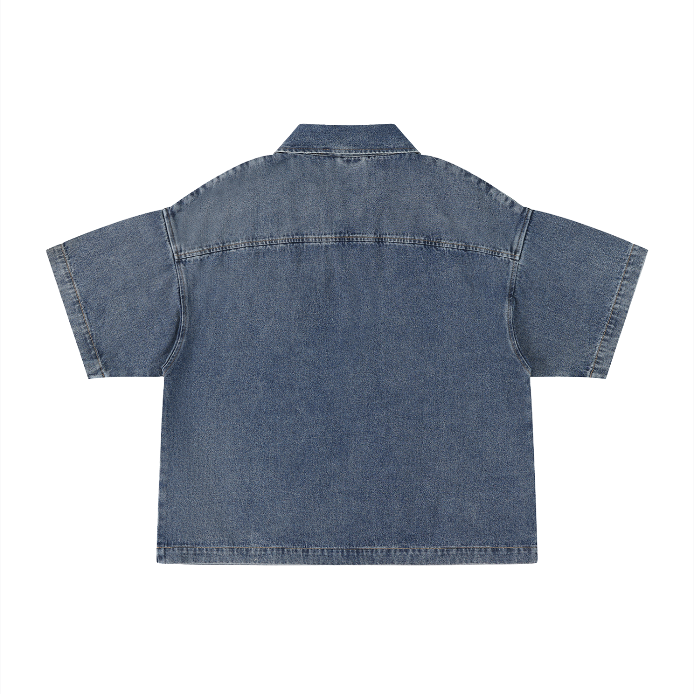 No 180 Vintage Quarter Zip Denim Shirt