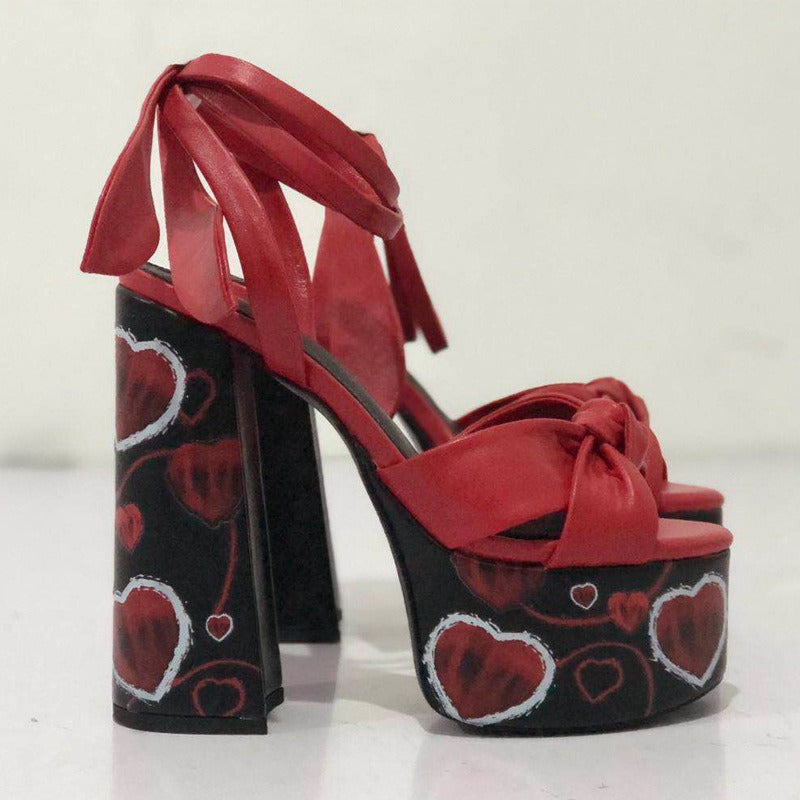 Statement Bow Platform Sandals