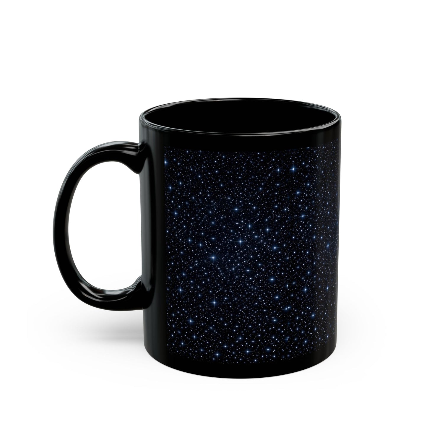 Pisces Zodiac Moon Mermaid Mug | Astrology Black Ceramic Mug