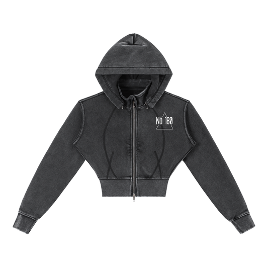 No 180 Afterimage Cropped Hoodie
