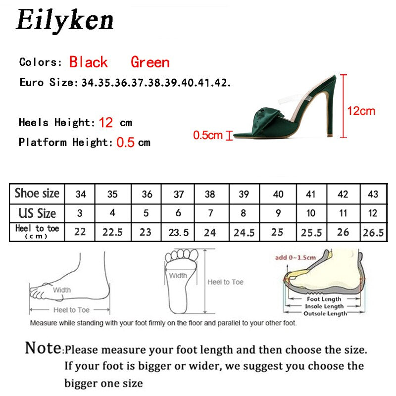 Ribbon Pointed-Toe Heeled Mules